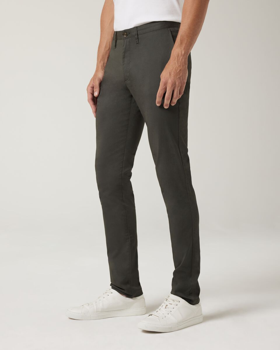 Ultra Slim Stretch Cotton Chino, Khaki, hi-res